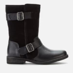 Clarks Womens Demi Flow Biker Boots - Black - UK 3