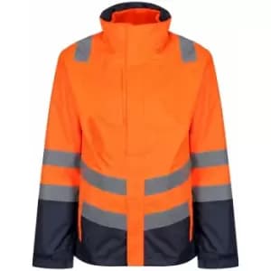 Regatta Mens Pro 3 in 1 Hi-Vis Jacket (M) (Orange/Navy) - Orange/Navy