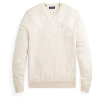 Polo Ralph Lauren Merino Wool Crew Neck Jumper - Oatmeal Heather