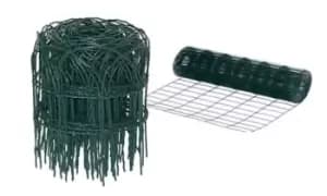 Garden Green PVC-Coated Border Fence: Straight Edge/10m x 0.9m