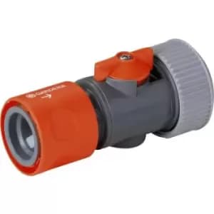 GARDENA 00943-50 Plastic Waterstop connector 19mm (3/4) Ø, Hose connector