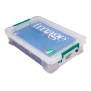 StoreStack 5.5 Litre Clear W400xD255xH80mm Storage Box RB90121