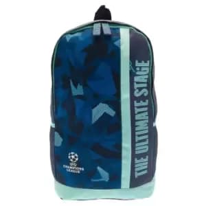 UEFA Champions League Abstract Slimline Backpack (One Size) (Aquamarine/Blue/White)