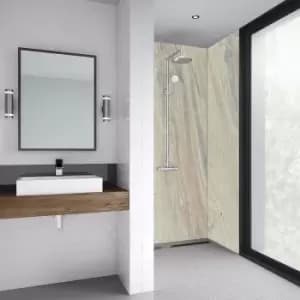 Mermaid Byzantine Laminate Shower Wall Panel Tongue & Groove 2420mm x 585mm in Marble