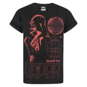 Star Wars Childrens/Kids Darth Vader T-Shirt (7-8 Years) (Red/Black)