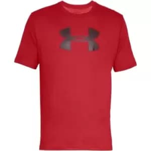 Under Armour Big Logo T Shirt Mens - Red