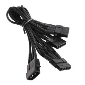 BitFenix Alchemy Molex to 3 x Molex Extension Adaptor 55cm - Black