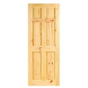 Wickes Lincoln Internal Knotty Pine 6 Panel Softwood Door - 1981 x 610mm