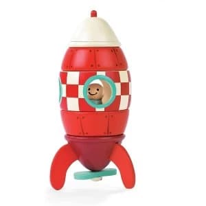 Janod Wooden Magnetic Rocket to build 5 pieces