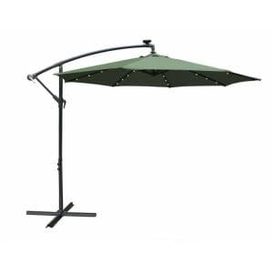 Airwave Hanging Parasol w/LED Spot Lights - Gree - Garden & Outdoor