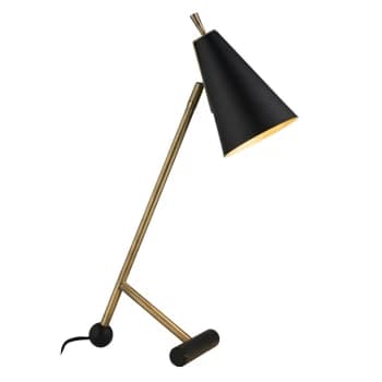 Alta Table Lamp Matt Antique Brass Plate & Matt Black
