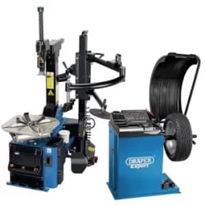 Draper Tyre Changer with Assist Arm and Wheel Balancer Kit