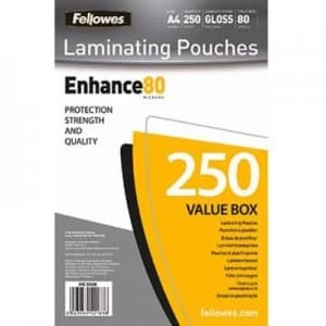 Fellowes Laminate sheet A4 80 micron glossy 250 pcs