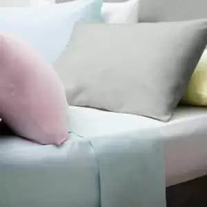 Belledorm 100% Cotton Percale 200 Thread Count Housewife Pillow Case, Cloud, Pair