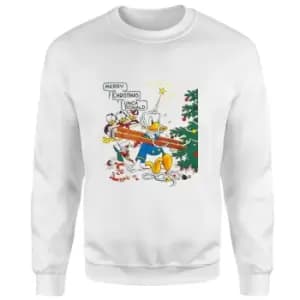 Disney Uncle Donald Christmas Jumper - White - L
