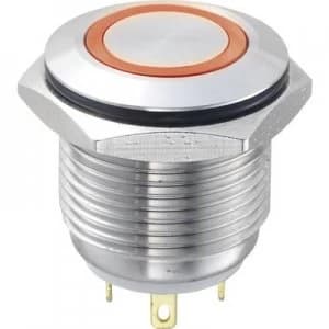TRU COMPONENTS GQ16F 10EJR12V Tamper proof pushbutton 48 Vdc 2 A 1 x OffOn IP65 momentary