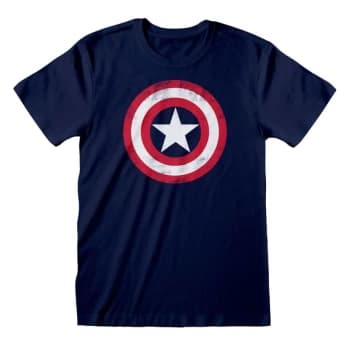 Marvel Comics - Captain America Shield Unisex Large T-Shirt - Blue