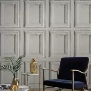 Grandeco Life Wood Panels Grey Wallpaper A49202