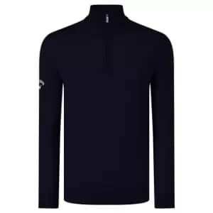 Callaway Mens Ribbed Zip Merino Sweater (L) (Peacoat Navy)