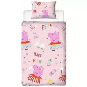 Peppa Pig Magic Duvet Cover Set (Single) (Pink) - Pink