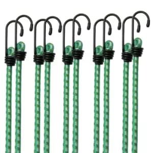 Bungee Cord 10Pcs Set Green 61x8mm