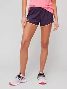 Under Armour Fly By 2.0 Shorts - Purple, Purple, Size XL, Women