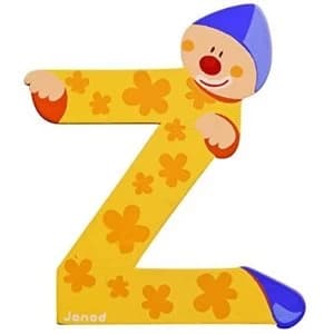 Janod Wooden Clown Letter, Beige, Green, Red, Yellow