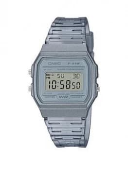 Casio Casio Retro Grey Digital Dial Grey Jelly Strap Watch