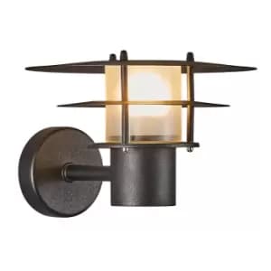 Bastia 24cm Outdoor Wall Lantern Black, E14, IP54