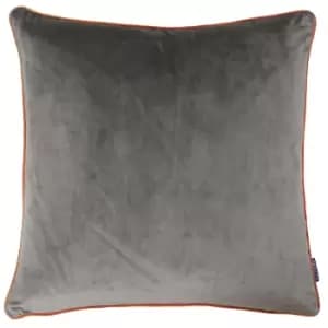Meridian Velvet Cushion Mocha/Pumpkin