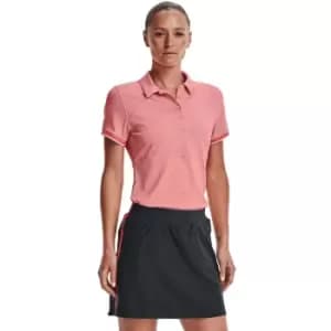 Under Armour Womens Zinger Point SS Polo Pink Sands Polo - L