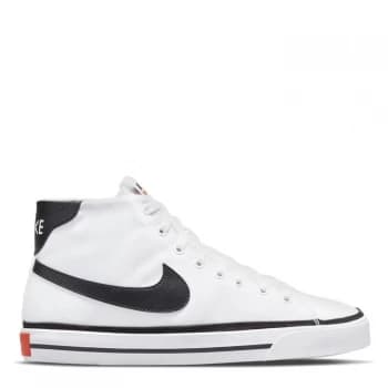 Nike Court Legacy Mid Canvas Mens Shoe - White/Black