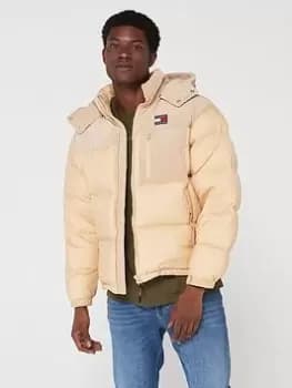 Tommy Jeans Corduroy Mix Alaska Padded Jacket - Beige, Beige Size M Men