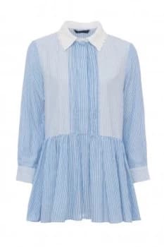 French Connection Nuru Schiffley Shirt Blue