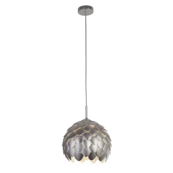 Artichoke 1 Light Dome Ceiling Pendant - Silver