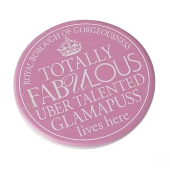 Round Coaster Glamapuss By Heaven Sends