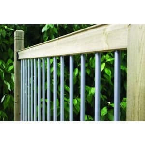 Wickes Traditional Deck Railing Kit - Silver 952mm x 1.816m
