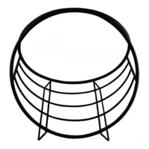 Contemporary Black Metal Fireside Log Holder