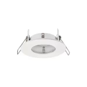 Saxby Speculo - LED Fire Rated 1 Light Bathroom Recessed Light Matt White, Glass IP65