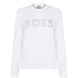 Boss Diamante Logo Sweatshirt - White