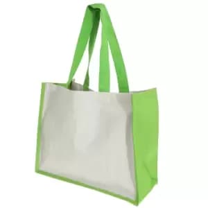 Westford Mill Printers Jute Cot Shopper Bag (21 Litres) (One Size) (Apple Green)