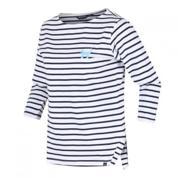 Regatta Polina three quarter Sleeve T-Shirt - White/NvyCat