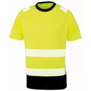Result Genuine Recycled Mens Safety T-Shirt (S-M) (Fluorescent Yellow)