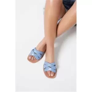 I Saw It First Blue Cross Over Sandals - Blue