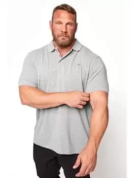 BadRhino Essential Plain Polo Shirt - Grey, Size 2XL, Men