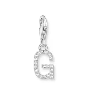 THOMAS SABO Silver Zirconia Letter G Charm