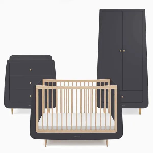 SnuzKot Skandi 3 Piece Nursery Furniture Set Slate