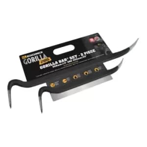 ROU64402 Gorilla Bar 35cm 55cm Set Crow Bars 14 22" XMS22GORBAR2 - Roughneck