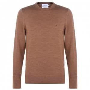 Calvin Klein Crew Knit Jumper - Caramel KCU