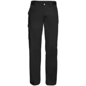 Russell Workwear Mens Polycotton Twill Trouser / Pants (Regular) (34W x Regular) (Black) - Black